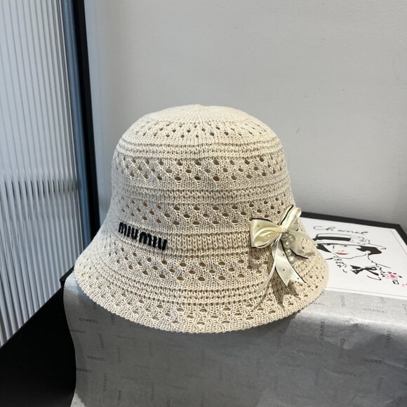 Miu Miu hat straw hat bucket hat baseball cap knitted hat main image 4